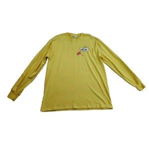 Universal Studios - Mens Yellow Sponge Bob Squarepants Long Sleeve Shirt Size XL